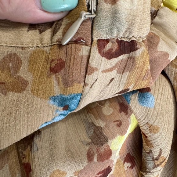 PRETTY NEUTRAL FLORAL  PRINT FULLY LINED SKIRT   SPRING PLUS:   2X         #7 - Picture 3 of 6